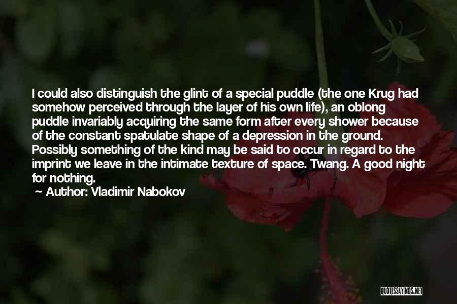 Vladimir Nabokov Quotes: I Could Also Distinguish The Glint Of A Special Puddle (the One Krug Had Somehow Perceived Through The Layer Of