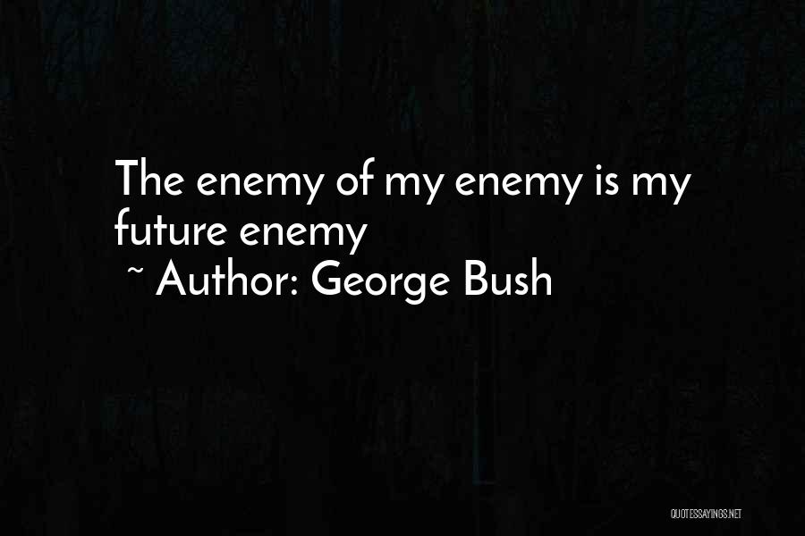 George Bush Quotes: The Enemy Of My Enemy Is My Future Enemy