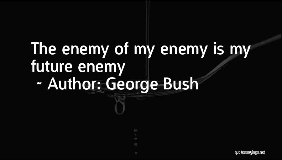 George Bush Quotes: The Enemy Of My Enemy Is My Future Enemy