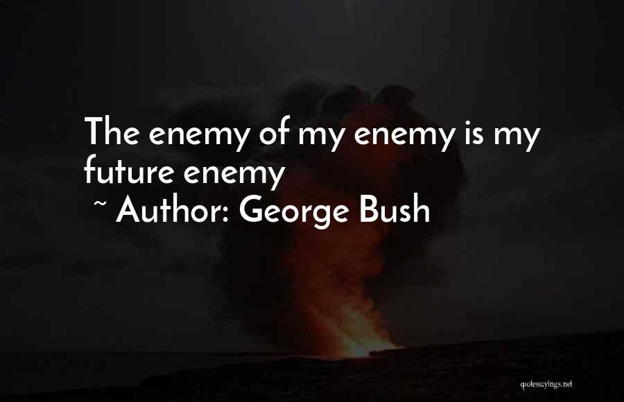 George Bush Quotes: The Enemy Of My Enemy Is My Future Enemy