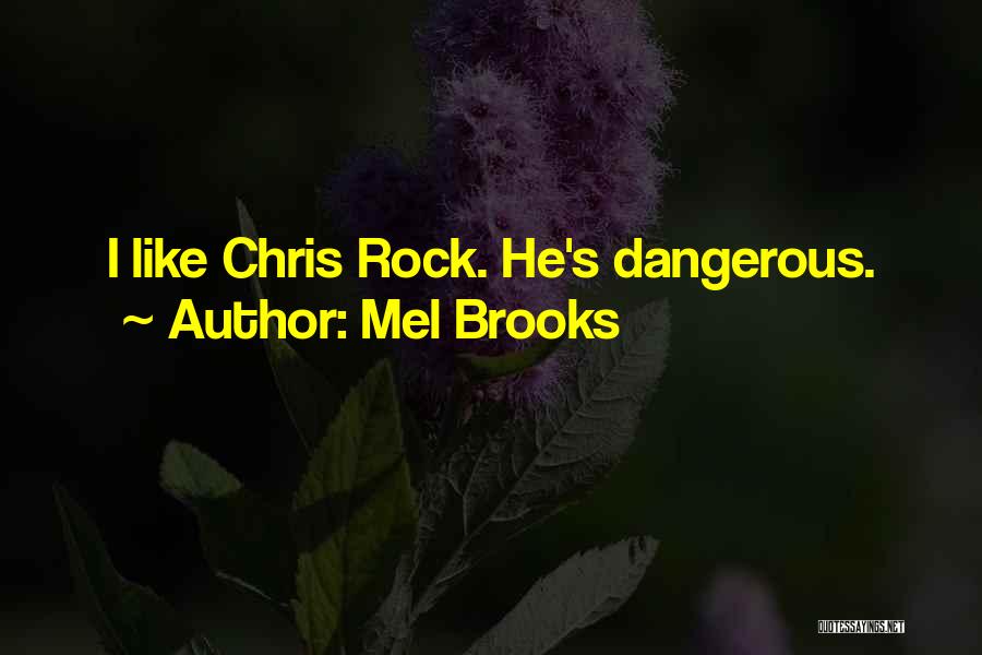 Mel Brooks Quotes: I Like Chris Rock. He's Dangerous.