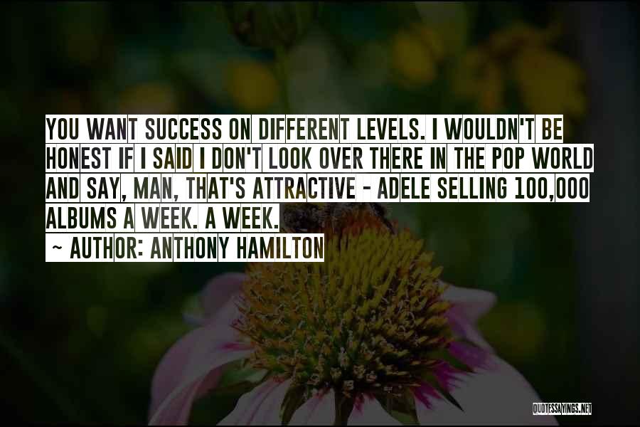 Anthony Hamilton Quotes: You Want Success On Different Levels. I Wouldn't Be Honest If I Said I Don't Look Over There In The