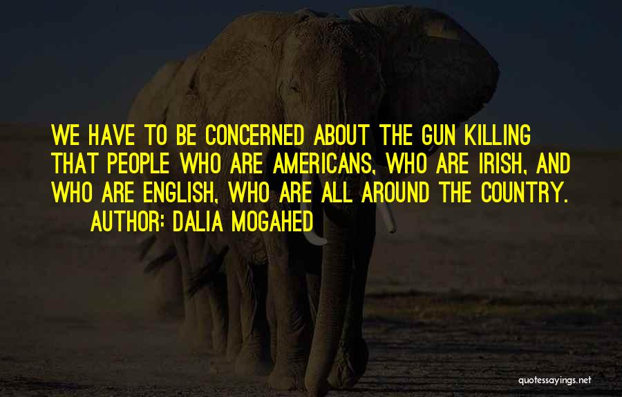 Dalia Mogahed Quotes: We Have To Be Concerned About The Gun Killing That People Who Are Americans, Who Are Irish, And Who Are