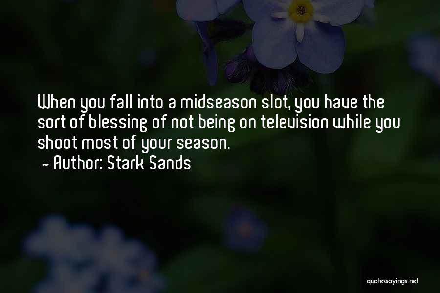 Stark Sands Quotes: When You Fall Into A Midseason Slot, You Have The Sort Of Blessing Of Not Being On Television While You