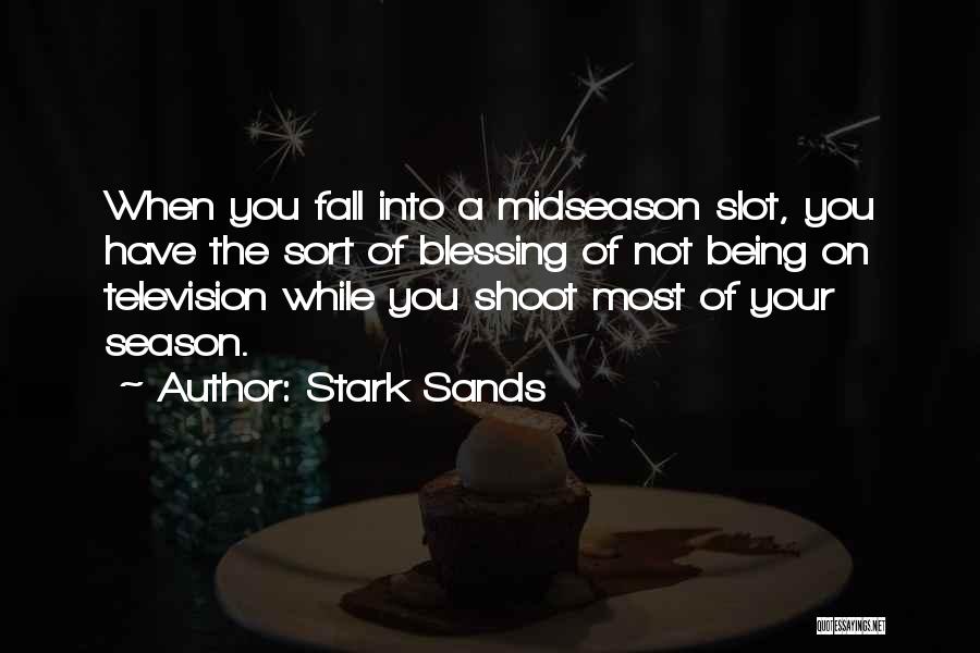 Stark Sands Quotes: When You Fall Into A Midseason Slot, You Have The Sort Of Blessing Of Not Being On Television While You