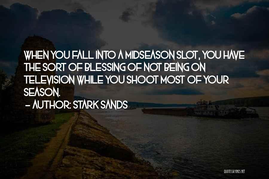 Stark Sands Quotes: When You Fall Into A Midseason Slot, You Have The Sort Of Blessing Of Not Being On Television While You