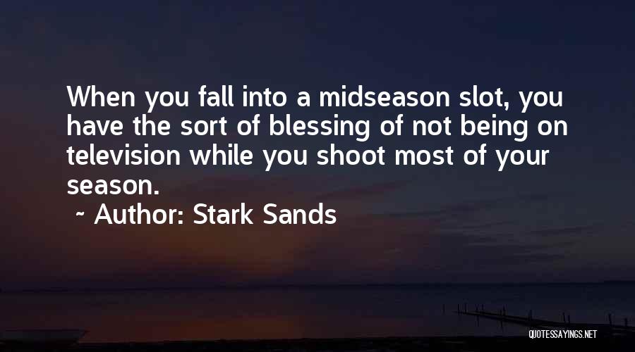 Stark Sands Quotes: When You Fall Into A Midseason Slot, You Have The Sort Of Blessing Of Not Being On Television While You