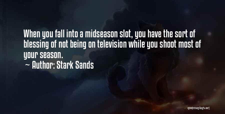 Stark Sands Quotes: When You Fall Into A Midseason Slot, You Have The Sort Of Blessing Of Not Being On Television While You