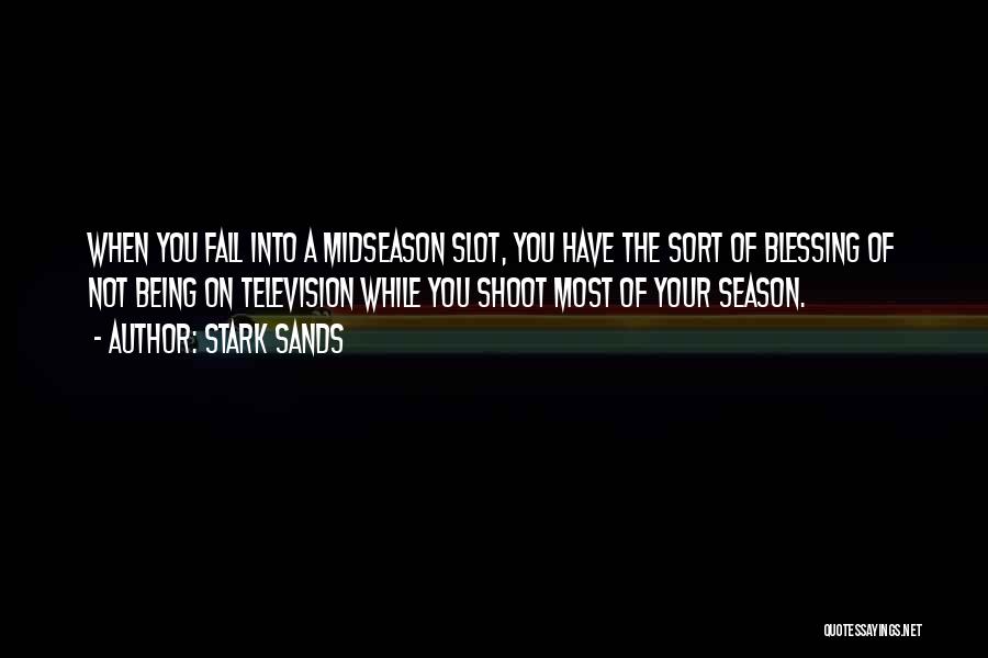 Stark Sands Quotes: When You Fall Into A Midseason Slot, You Have The Sort Of Blessing Of Not Being On Television While You