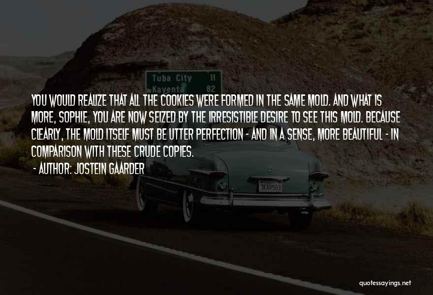 Jostein Gaarder Quotes: You Would Realize That All The Cookies Were Formed In The Same Mold. And What Is More, Sophie, You Are