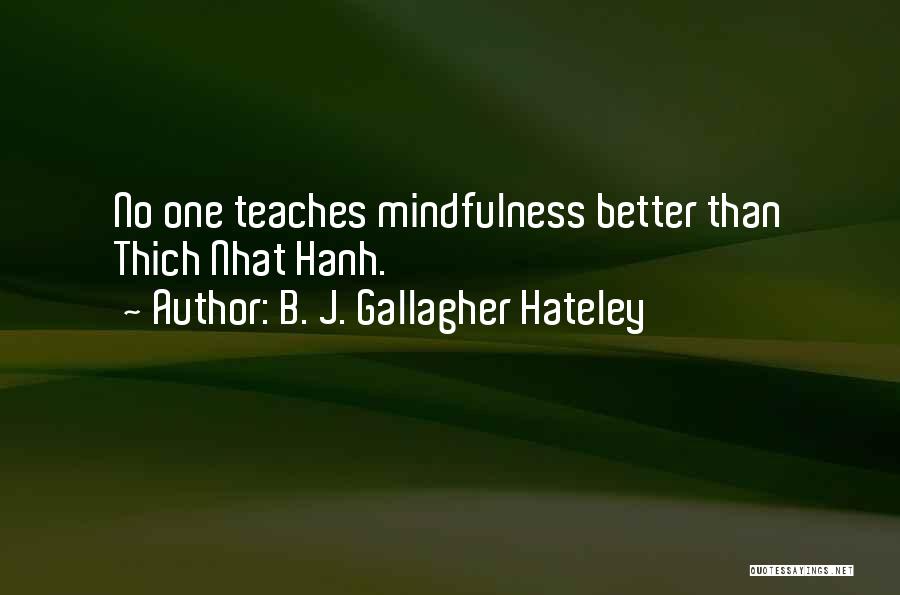 B. J. Gallagher Hateley Quotes: No One Teaches Mindfulness Better Than Thich Nhat Hanh.
