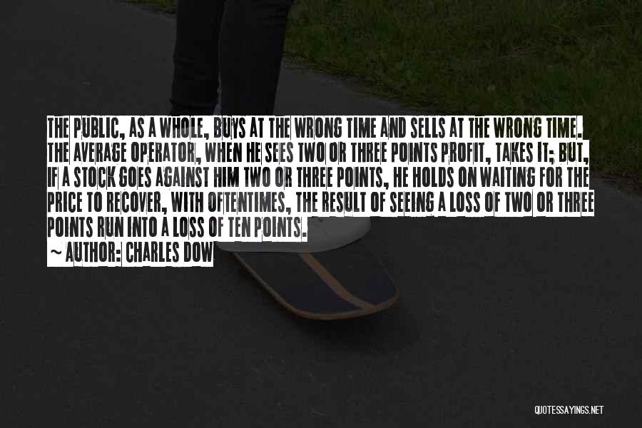 Charles Dow Quotes: The Public, As A Whole, Buys At The Wrong Time And Sells At The Wrong Time. The Average Operator, When