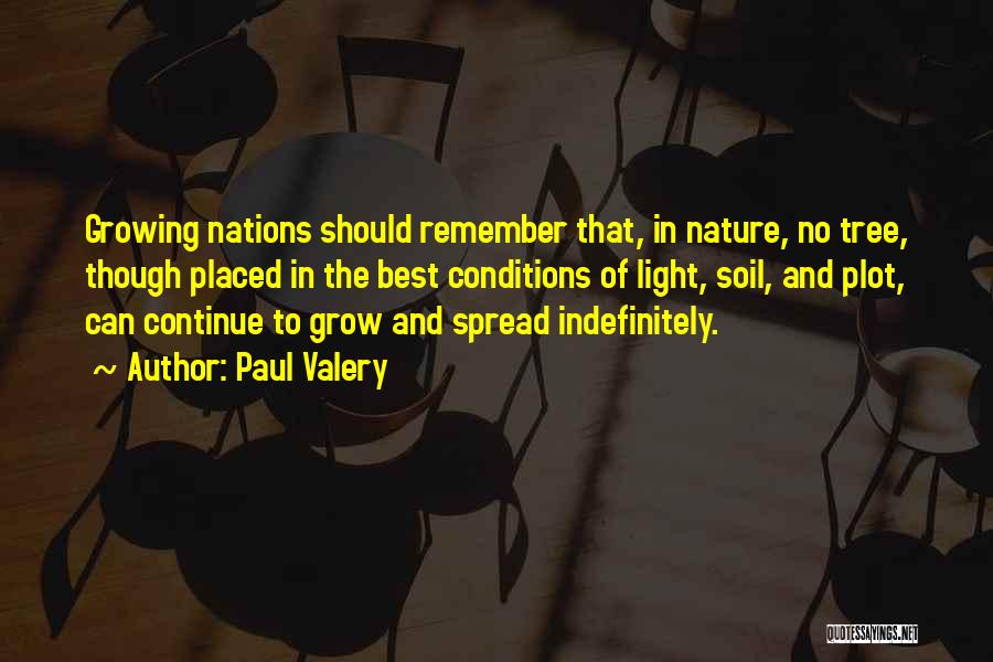 Paul Valery Quotes: Growing Nations Should Remember That, In Nature, No Tree, Though Placed In The Best Conditions Of Light, Soil, And Plot,