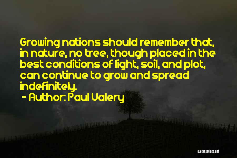 Paul Valery Quotes: Growing Nations Should Remember That, In Nature, No Tree, Though Placed In The Best Conditions Of Light, Soil, And Plot,