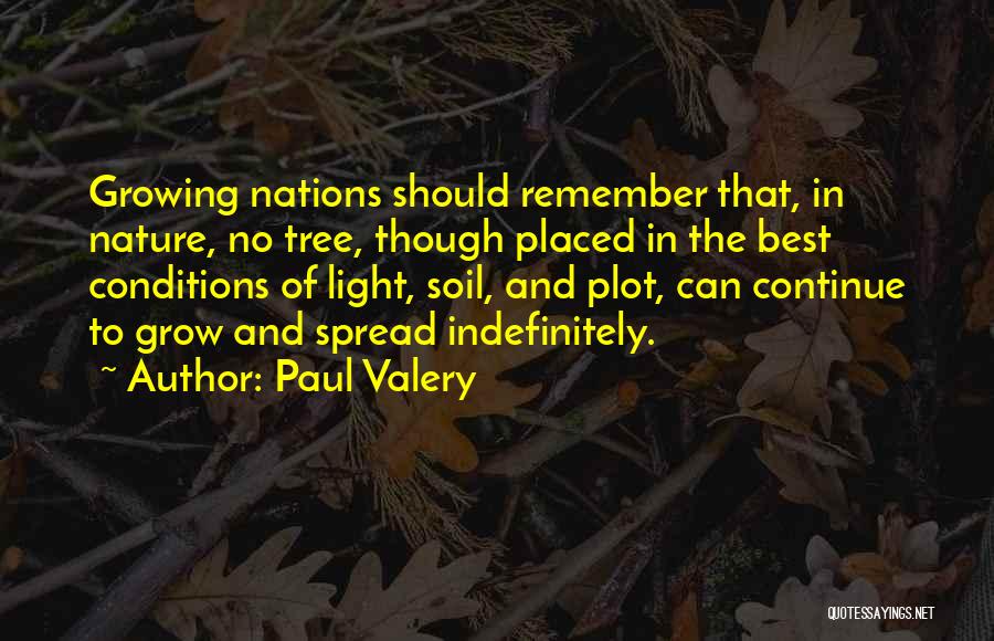 Paul Valery Quotes: Growing Nations Should Remember That, In Nature, No Tree, Though Placed In The Best Conditions Of Light, Soil, And Plot,
