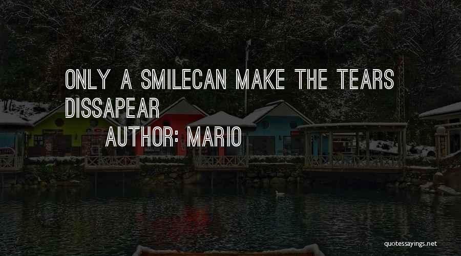 Mario Quotes: Only A Smilecan Make The Tears Dissapear