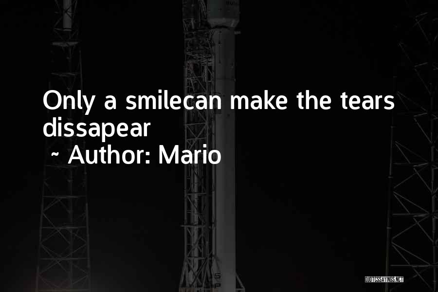Mario Quotes: Only A Smilecan Make The Tears Dissapear