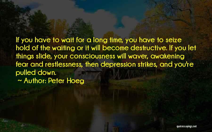 Peter Hoeg Quotes: If You Have To Wait For A Long Time, You Have To Seize Hold Of The Waiting Or It Will