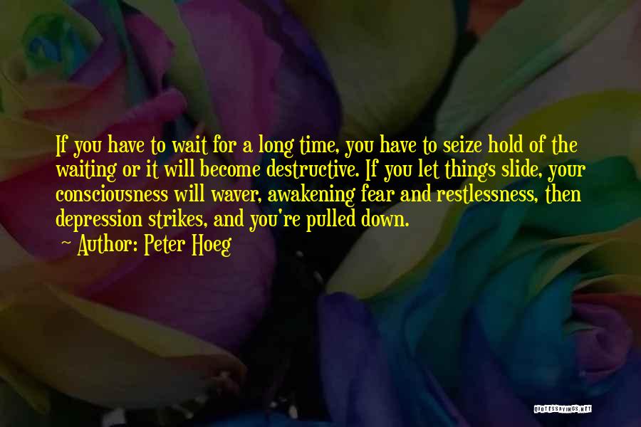 Peter Hoeg Quotes: If You Have To Wait For A Long Time, You Have To Seize Hold Of The Waiting Or It Will