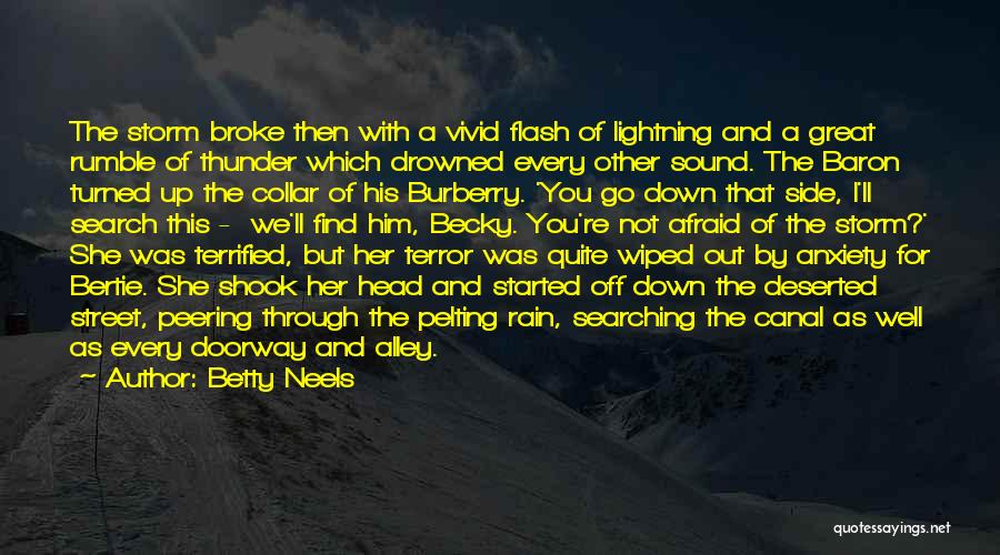 Betty Neels Quotes: The Storm Broke Then With A Vivid Flash Of Lightning And A Great Rumble Of Thunder Which Drowned Every Other