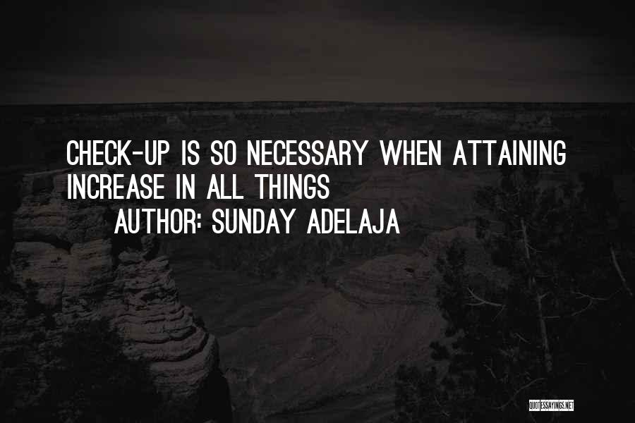 Sunday Adelaja Quotes: Check-up Is So Necessary When Attaining Increase In All Things