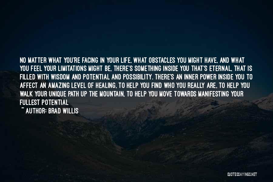 Brad Willis Quotes: No Matter What You're Facing In Your Life, What Obstacles You Might Have, And What You Feel Your Limitations Might