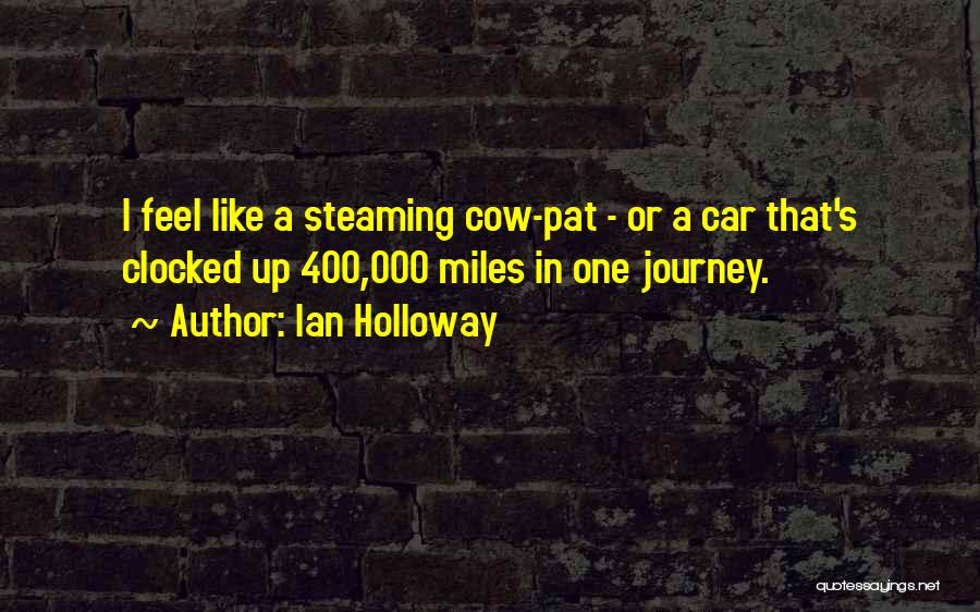 Ian Holloway Quotes: I Feel Like A Steaming Cow-pat - Or A Car That's Clocked Up 400,000 Miles In One Journey.