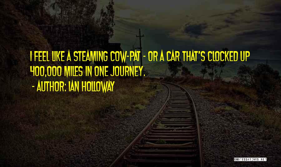 Ian Holloway Quotes: I Feel Like A Steaming Cow-pat - Or A Car That's Clocked Up 400,000 Miles In One Journey.