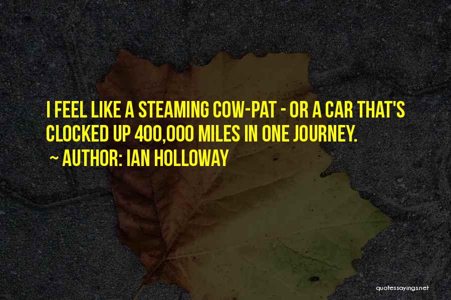 Ian Holloway Quotes: I Feel Like A Steaming Cow-pat - Or A Car That's Clocked Up 400,000 Miles In One Journey.