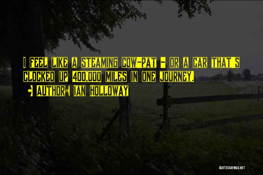 Ian Holloway Quotes: I Feel Like A Steaming Cow-pat - Or A Car That's Clocked Up 400,000 Miles In One Journey.
