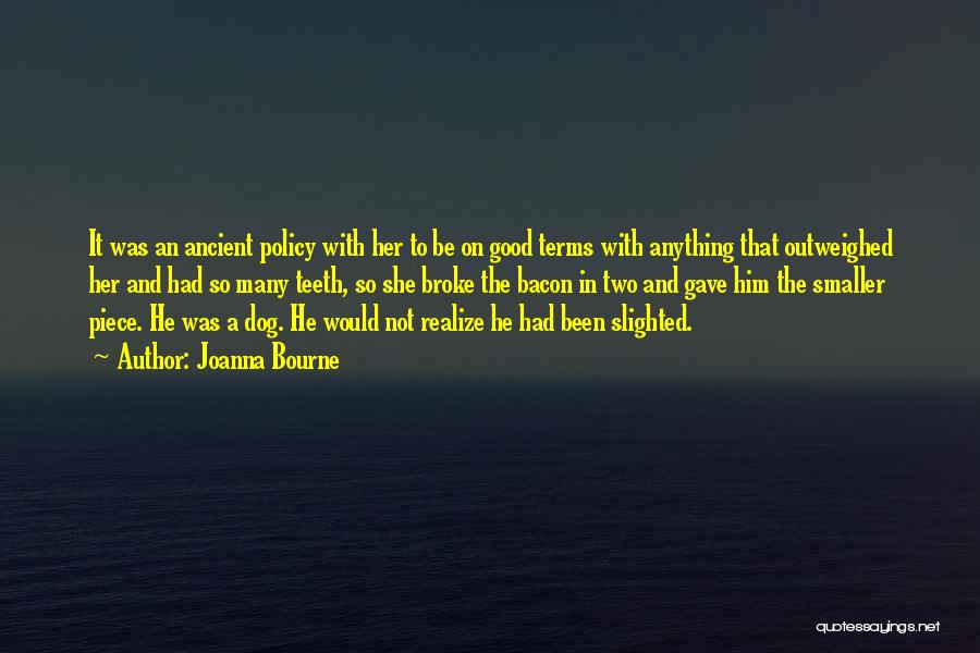 Joanna Bourne Quotes: It Was An Ancient Policy With Her To Be On Good Terms With Anything That Outweighed Her And Had So