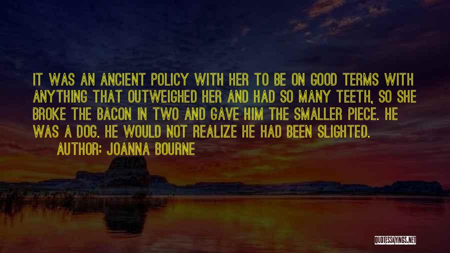 Joanna Bourne Quotes: It Was An Ancient Policy With Her To Be On Good Terms With Anything That Outweighed Her And Had So