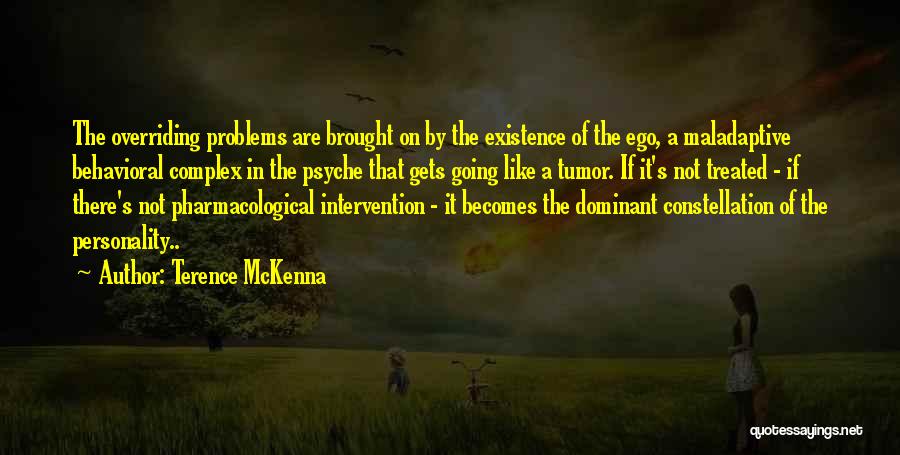 Terence McKenna Quotes: The Overriding Problems Are Brought On By The Existence Of The Ego, A Maladaptive Behavioral Complex In The Psyche That