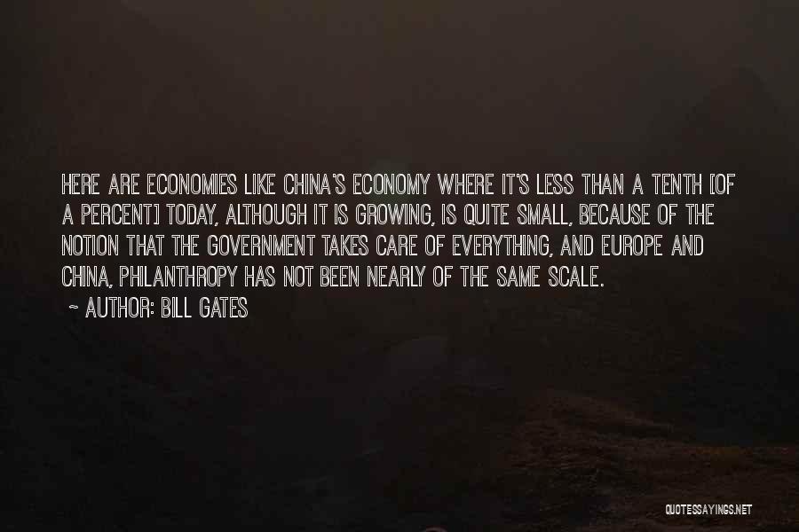 Bill Gates Quotes: Here Are Economies Like China's Economy Where It's Less Than A Tenth [of A Percent] Today, Although It Is Growing,