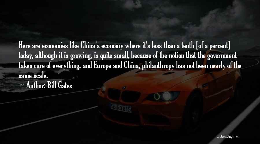 Bill Gates Quotes: Here Are Economies Like China's Economy Where It's Less Than A Tenth [of A Percent] Today, Although It Is Growing,