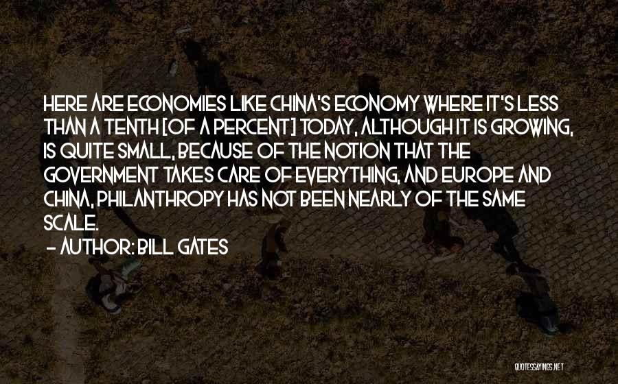 Bill Gates Quotes: Here Are Economies Like China's Economy Where It's Less Than A Tenth [of A Percent] Today, Although It Is Growing,