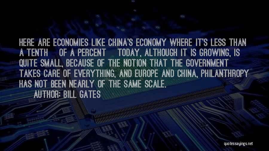 Bill Gates Quotes: Here Are Economies Like China's Economy Where It's Less Than A Tenth [of A Percent] Today, Although It Is Growing,