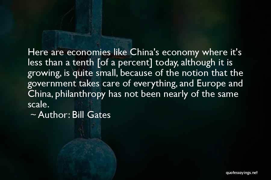 Bill Gates Quotes: Here Are Economies Like China's Economy Where It's Less Than A Tenth [of A Percent] Today, Although It Is Growing,