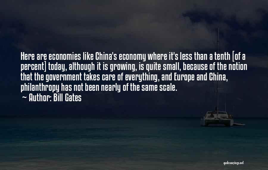 Bill Gates Quotes: Here Are Economies Like China's Economy Where It's Less Than A Tenth [of A Percent] Today, Although It Is Growing,
