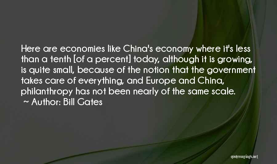 Bill Gates Quotes: Here Are Economies Like China's Economy Where It's Less Than A Tenth [of A Percent] Today, Although It Is Growing,