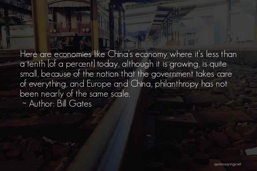 Bill Gates Quotes: Here Are Economies Like China's Economy Where It's Less Than A Tenth [of A Percent] Today, Although It Is Growing,