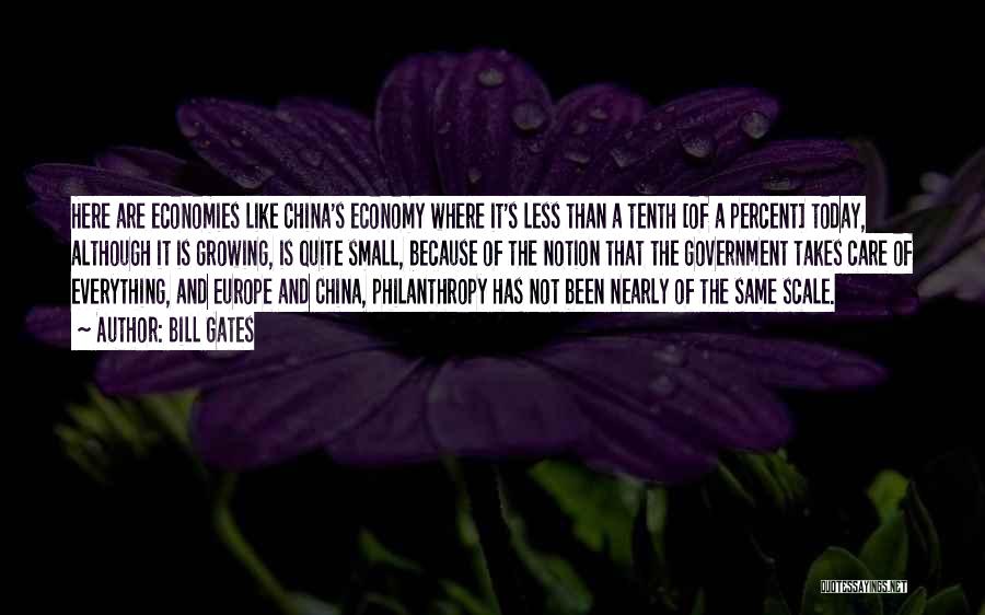 Bill Gates Quotes: Here Are Economies Like China's Economy Where It's Less Than A Tenth [of A Percent] Today, Although It Is Growing,
