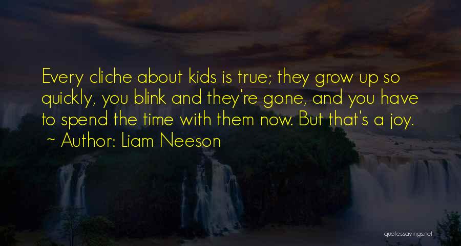 Liam Neeson Quotes: Every Cliche About Kids Is True; They Grow Up So Quickly, You Blink And They're Gone, And You Have To