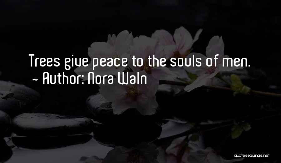 Nora Waln Quotes: Trees Give Peace To The Souls Of Men.