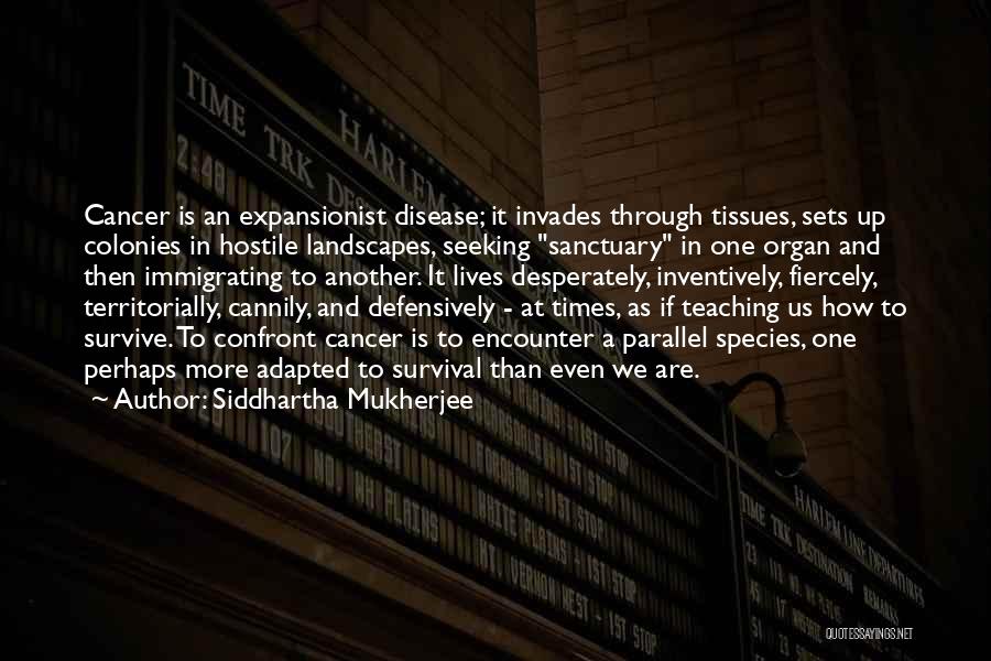 Siddhartha Mukherjee Quotes: Cancer Is An Expansionist Disease; It Invades Through Tissues, Sets Up Colonies In Hostile Landscapes, Seeking Sanctuary In One Organ