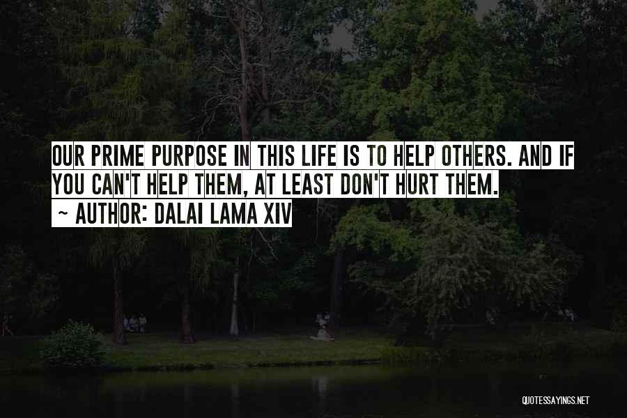 Dalai Lama XIV Quotes: Our Prime Purpose In This Life Is To Help Others. And If You Can't Help Them, At Least Don't Hurt