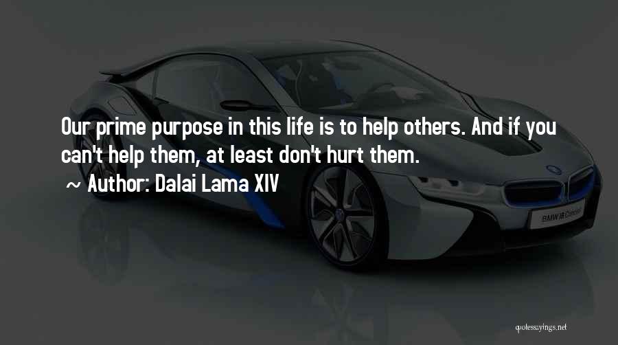 Dalai Lama XIV Quotes: Our Prime Purpose In This Life Is To Help Others. And If You Can't Help Them, At Least Don't Hurt