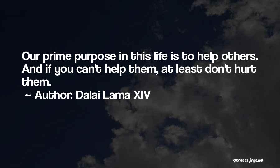 Dalai Lama XIV Quotes: Our Prime Purpose In This Life Is To Help Others. And If You Can't Help Them, At Least Don't Hurt