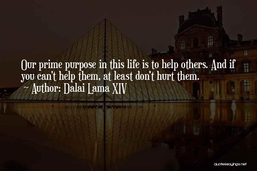Dalai Lama XIV Quotes: Our Prime Purpose In This Life Is To Help Others. And If You Can't Help Them, At Least Don't Hurt