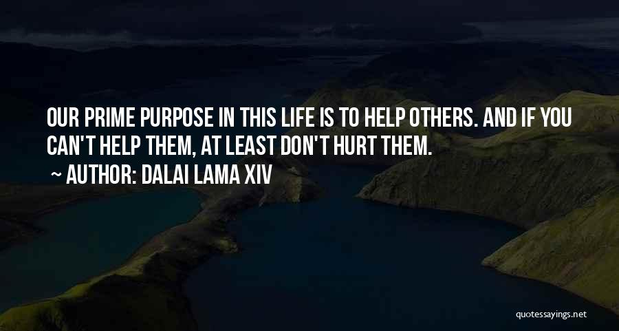 Dalai Lama XIV Quotes: Our Prime Purpose In This Life Is To Help Others. And If You Can't Help Them, At Least Don't Hurt